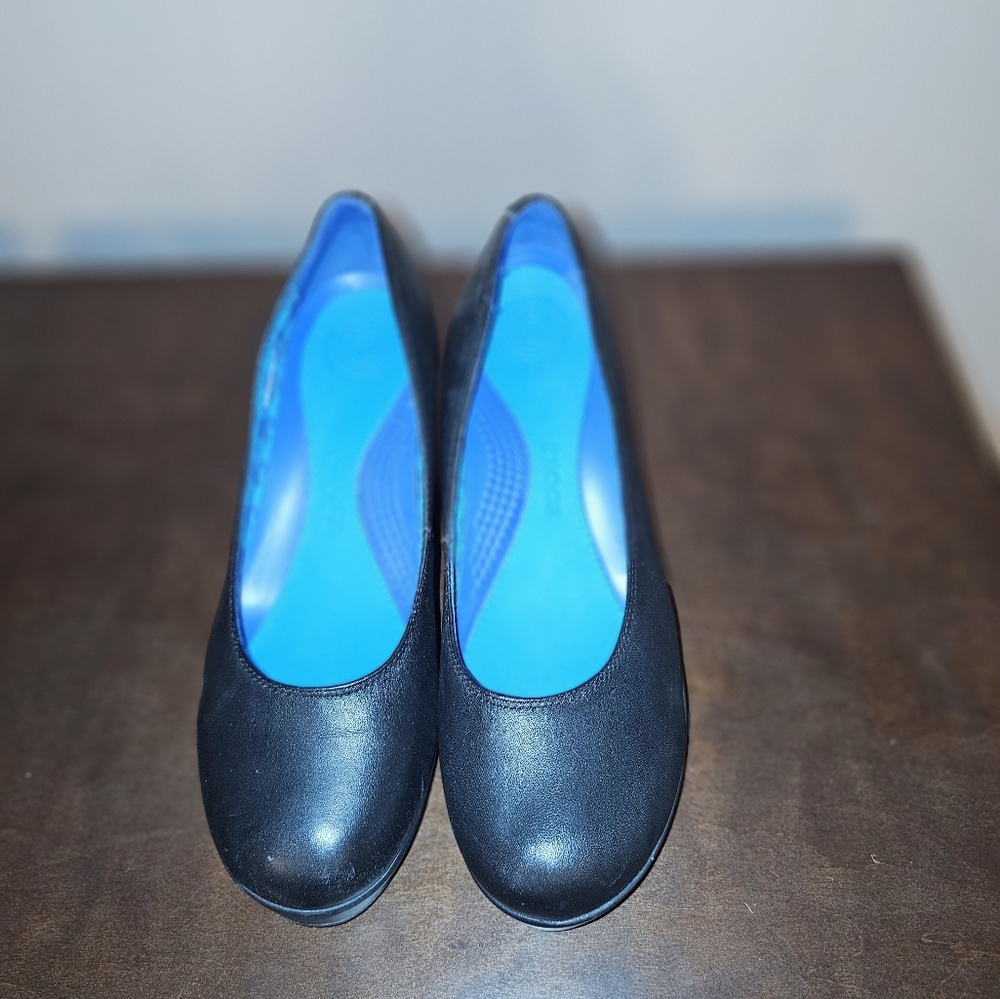 Croc A Leigh Leather Wedge